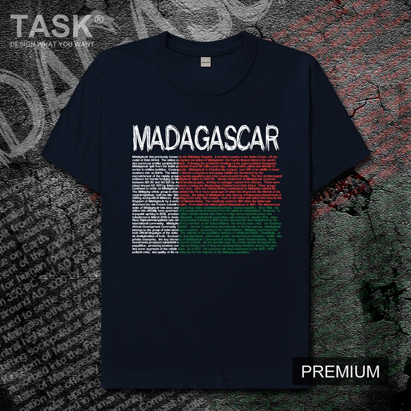 Madagasikara/мужская футболка с коротким рукавом хлопковая повседневная спортивная