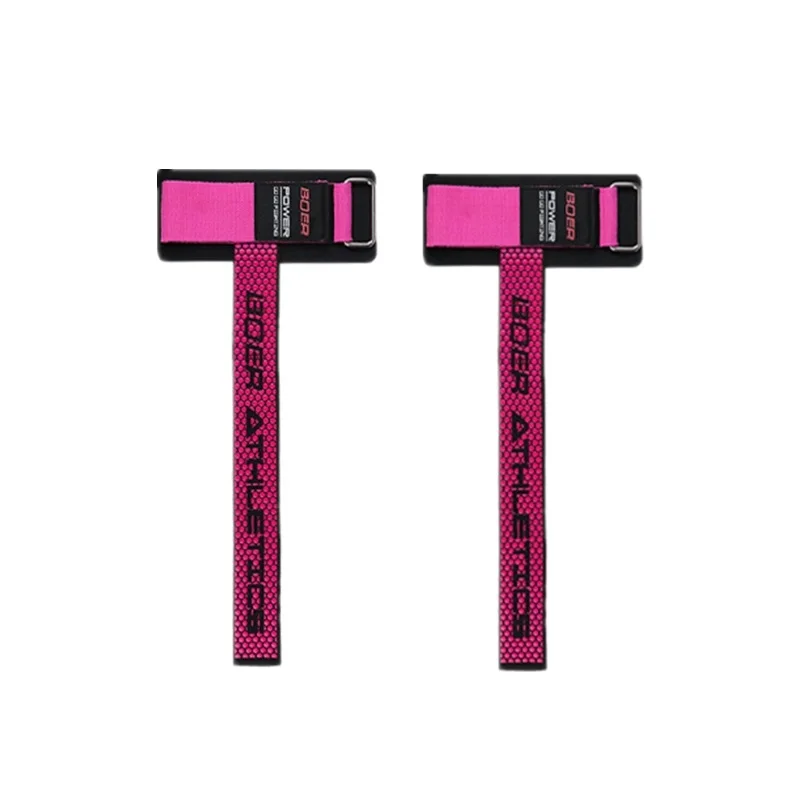 Rose red 1 pair 2 шт./лот, противоскользящий фитнес-браслет для тренажерного зала, тяжелая атлетика, ручки, ремни, гантели, тренировочные повязки на запястье, повязка на руку - Цвет: Rose red 1 pair