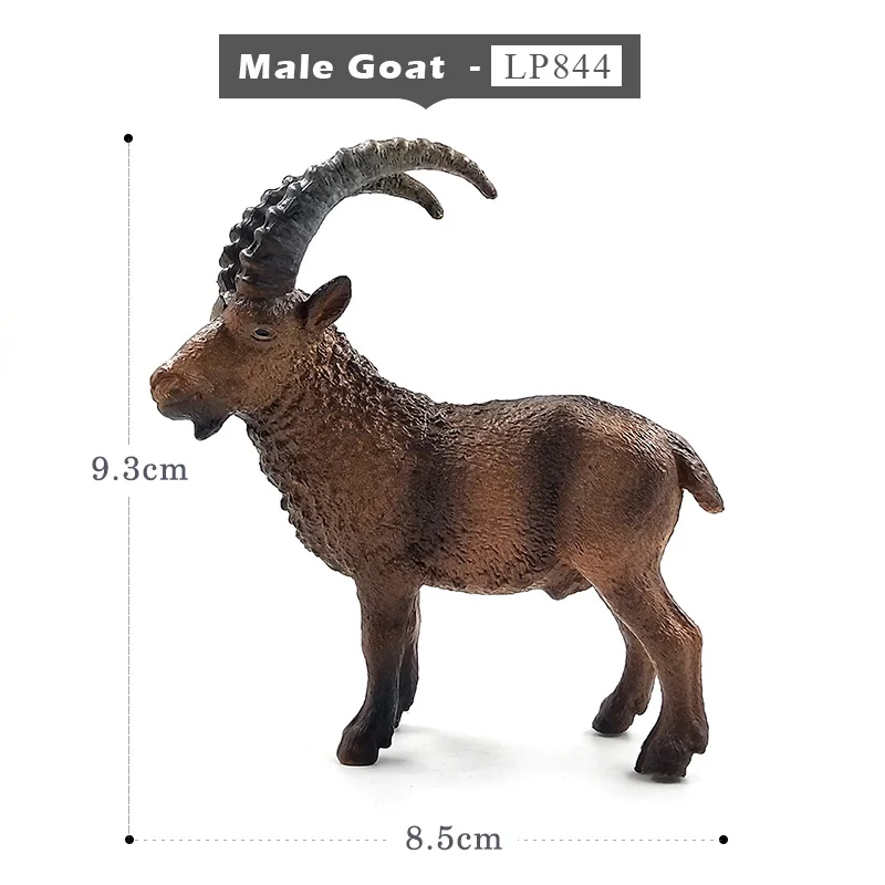 Male Goat Имитация белой козы, овцы, фигурка животного, домашний декор, миниатюрное украшение для сада в виде Феи, аксессуары, современные пластиковые игрушки - Цвет: Male Goat