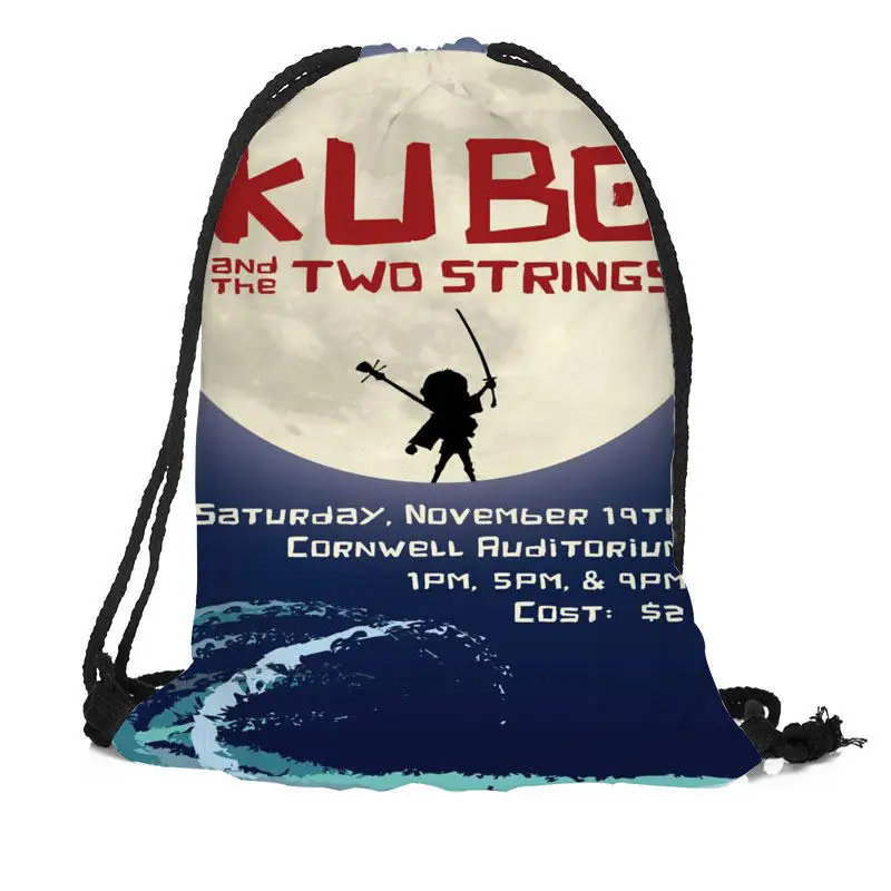 

Custom Kubo and the Two Strings Backpacks Travel Softback Men Women Drawstring Bag School Girls Backpacks