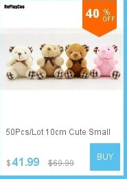 100 шт./лот Kawaii маленькие плюшевые мишки, набитые плюшем 3,5 см, игрушка плюшевый мишка, мини мишка, плюшевые игрушки, свадебные подарки 01301