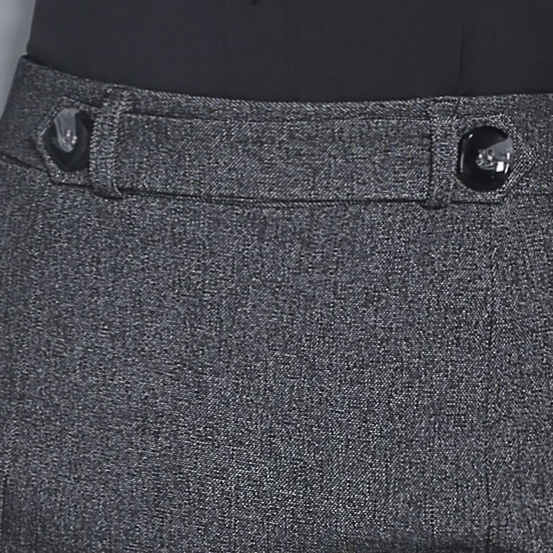 Осенняя модная узкая черная серая юбка женская универсальная официальная