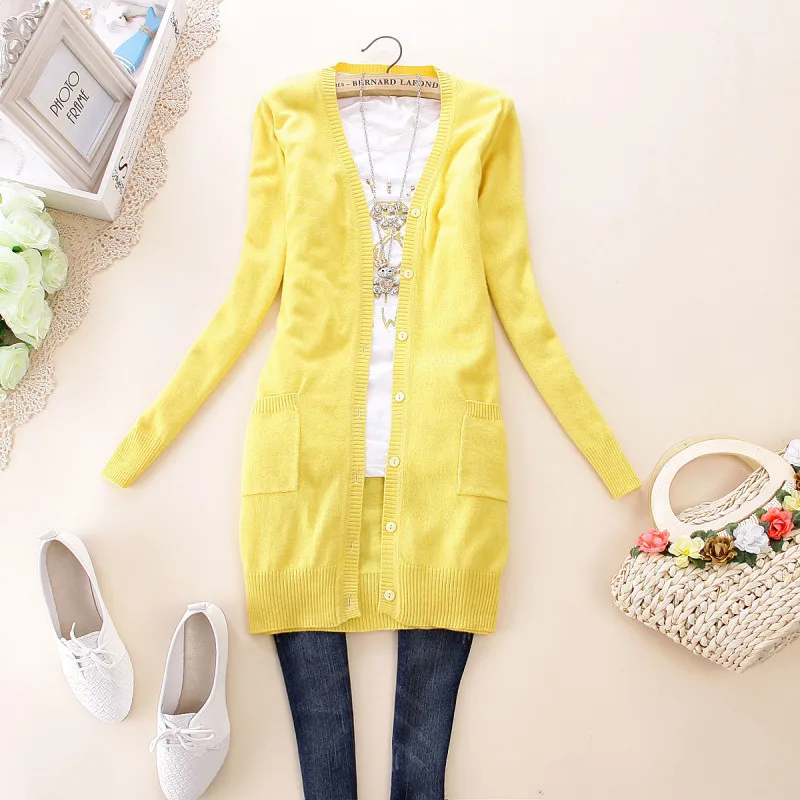 Новинка 2020 Осенний женский кардиган свитер для женщин длинный короткий