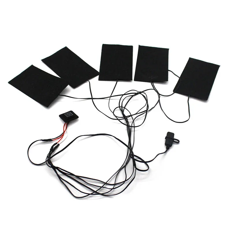 1 to 5 1/2/3/5 штук в наборе USB Carbon Fiber Электрический Ткань Нагреватель Колодки Подогрев теплый жилет теплая HUG-предложения - Цвет: 1 to 5