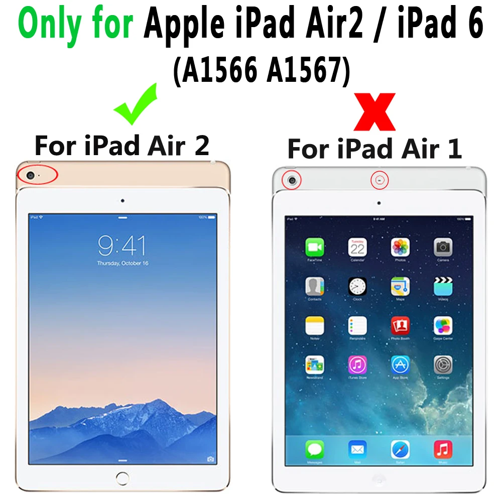 2 in 1 Double Color Shockproof Heavy Duty Rubber Armor Cover Case for Apple iPad Air 6 9.7 Coque Capa Funda+Film+Pen | Компьютеры и