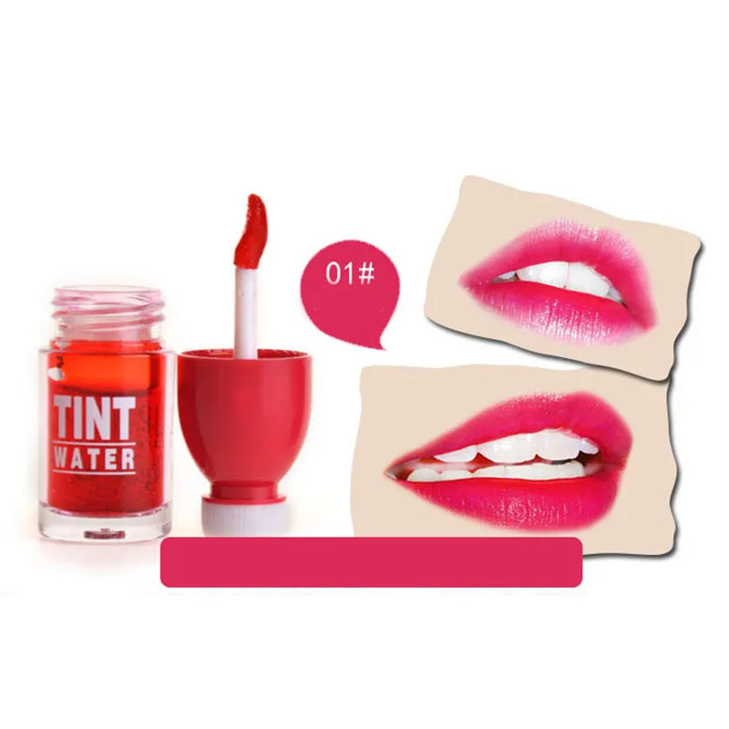 Rose Red 6 цветов, блеск для губ, водостойкий, длительное окрашивание, жидкий блеск для губ, антипригарная чашка, губная помада, Fruitee, косметика для губ, инструмент для макияжа - Цвет: Rose Red