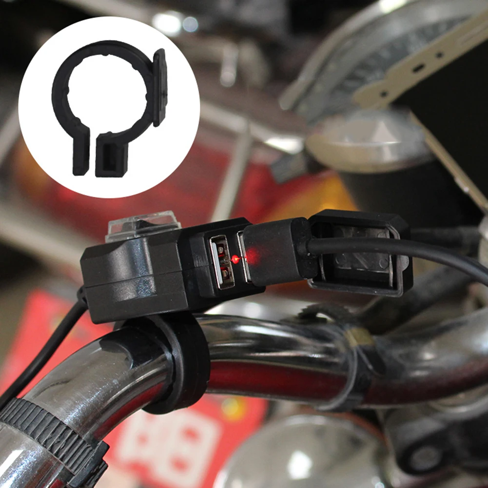 Водонепроницаемое зарядное устройство для мотоцикла с двумя USB портами 12 24
