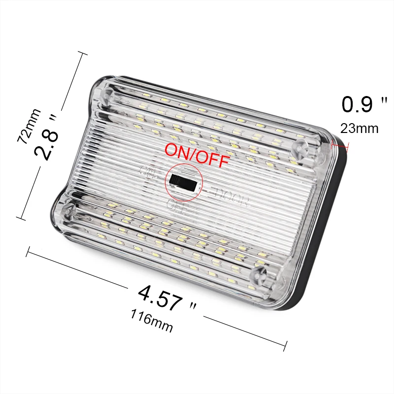 Urbanroad 1PCS Car Light Source Interior Lights 36SMD 12V White LED Ceiling Dome Roof Reading Lamp On/Off Switch | Автомобили и