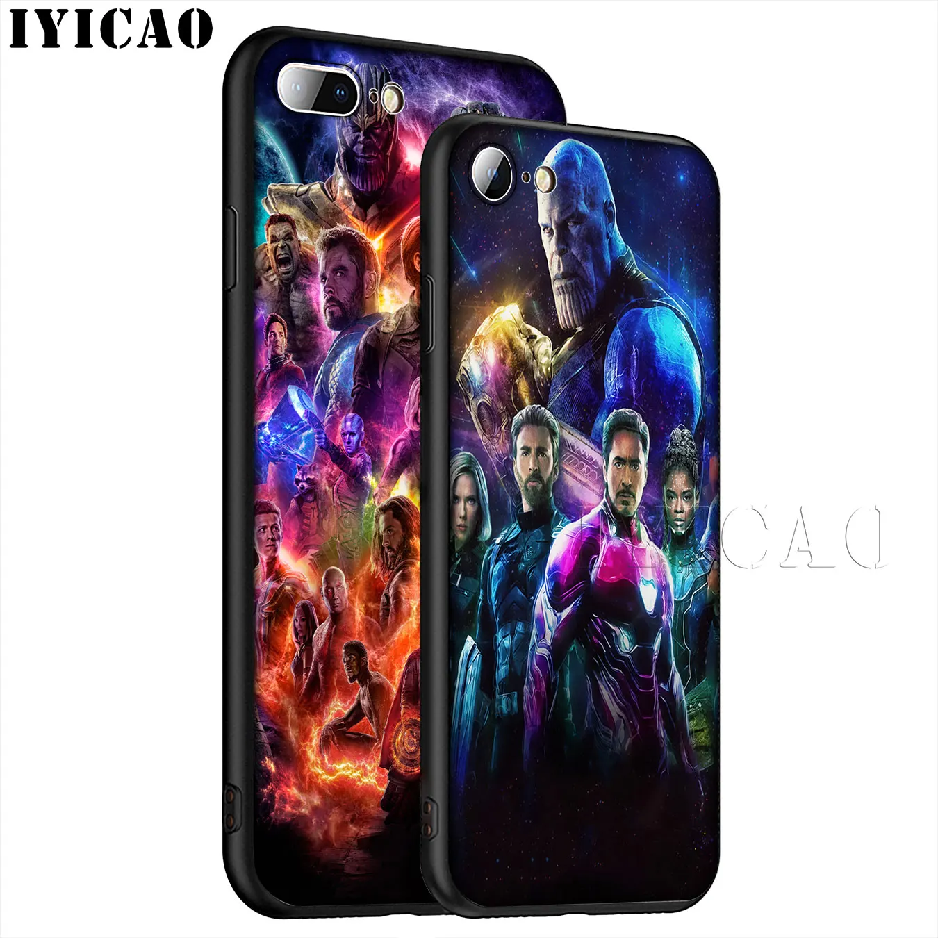 IYICAO Thanos vs avengers Endgame Marvel Soft Silicone Phone Case for iPhone XR X XS 11 Pro Max 6 6S 7 8 Plus 5 5S SE Cover |