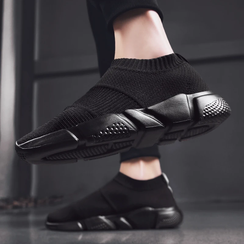 2019 Men Loafers Fashion Casual Shoes Summer light comfortable Sneakers Breathable Sock Slips on tenis masculino | Обувь