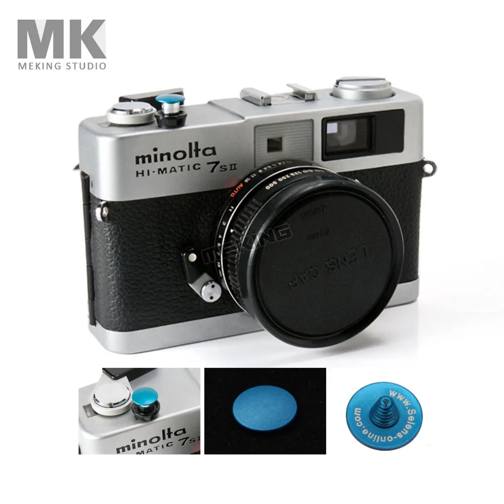 Selens цветная мягкая Кнопка затвора для цифровой камеры с винтом синяя выпуклая Leica