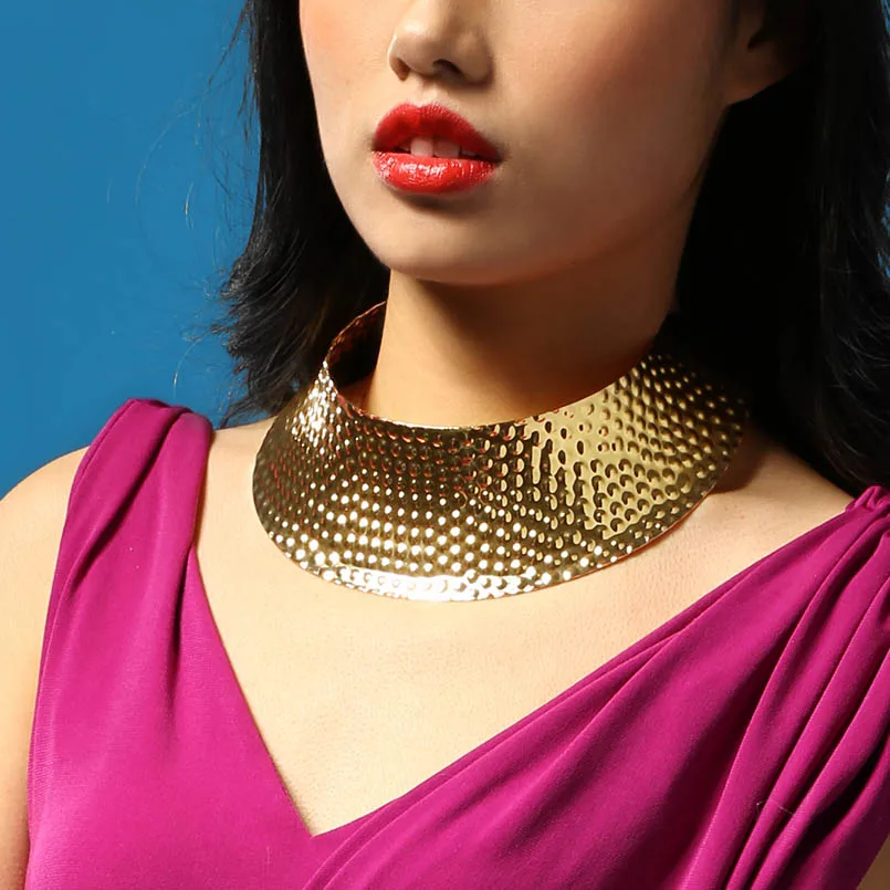 MANILAI панк дизайн сплав Открытый Torques Чокер ожерелья Модные женские шеи Fit