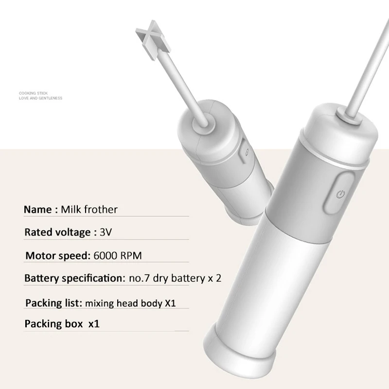 

Kbxstart Portable Electric Milk Frother with Storage Box Mini Handheld Battery Powered Milk Foamer For Cappuccino Melkopschuimer