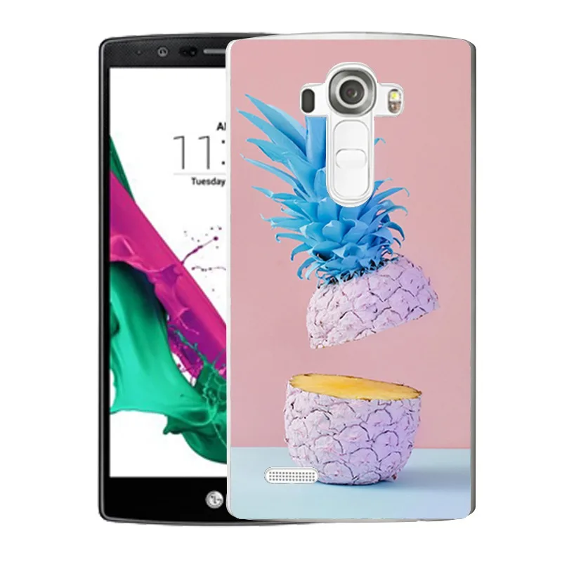 QMSWEI TPU Transparent Phone Case For LG K3 K4 K5 K8 Soft Painted Pineapple Flamingo Leaf Flora Design Cover G3 G4 G5 V10 |