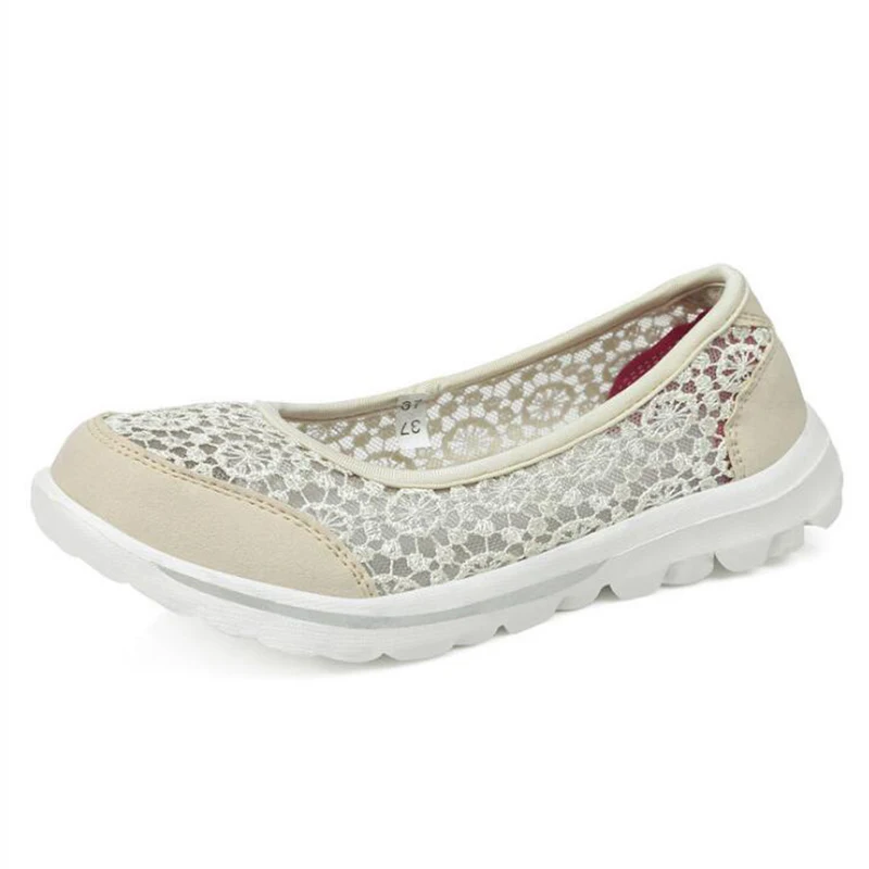 Женская Повседневная Спортивная обувь на плоской подошве лоферы для мам дышащие