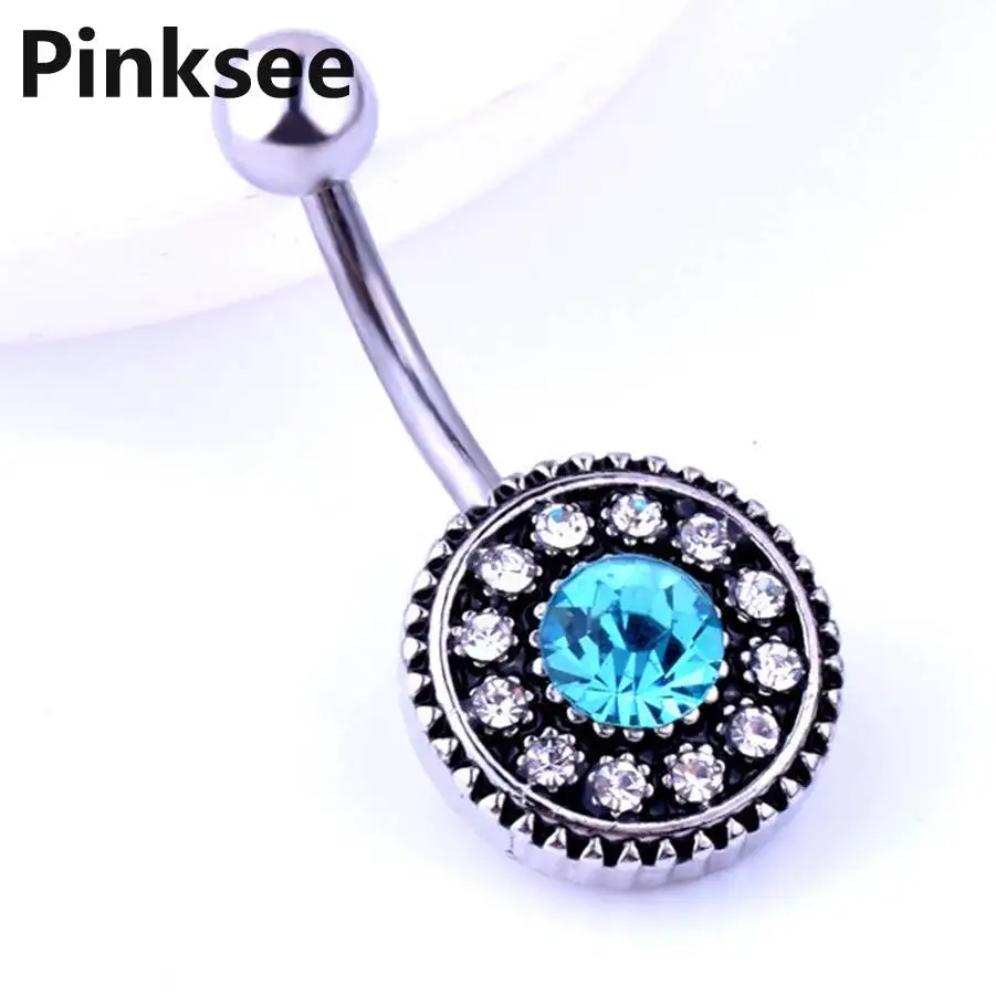 1 шт. модные хирургические стальные пупковые кольца для пирсинга живота