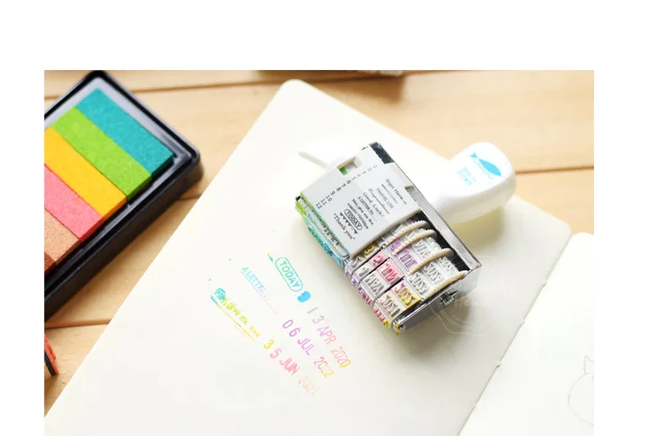 1 шт./лот случайный цвет Ретро стиль текст и дата штамповка колеса резина сделай