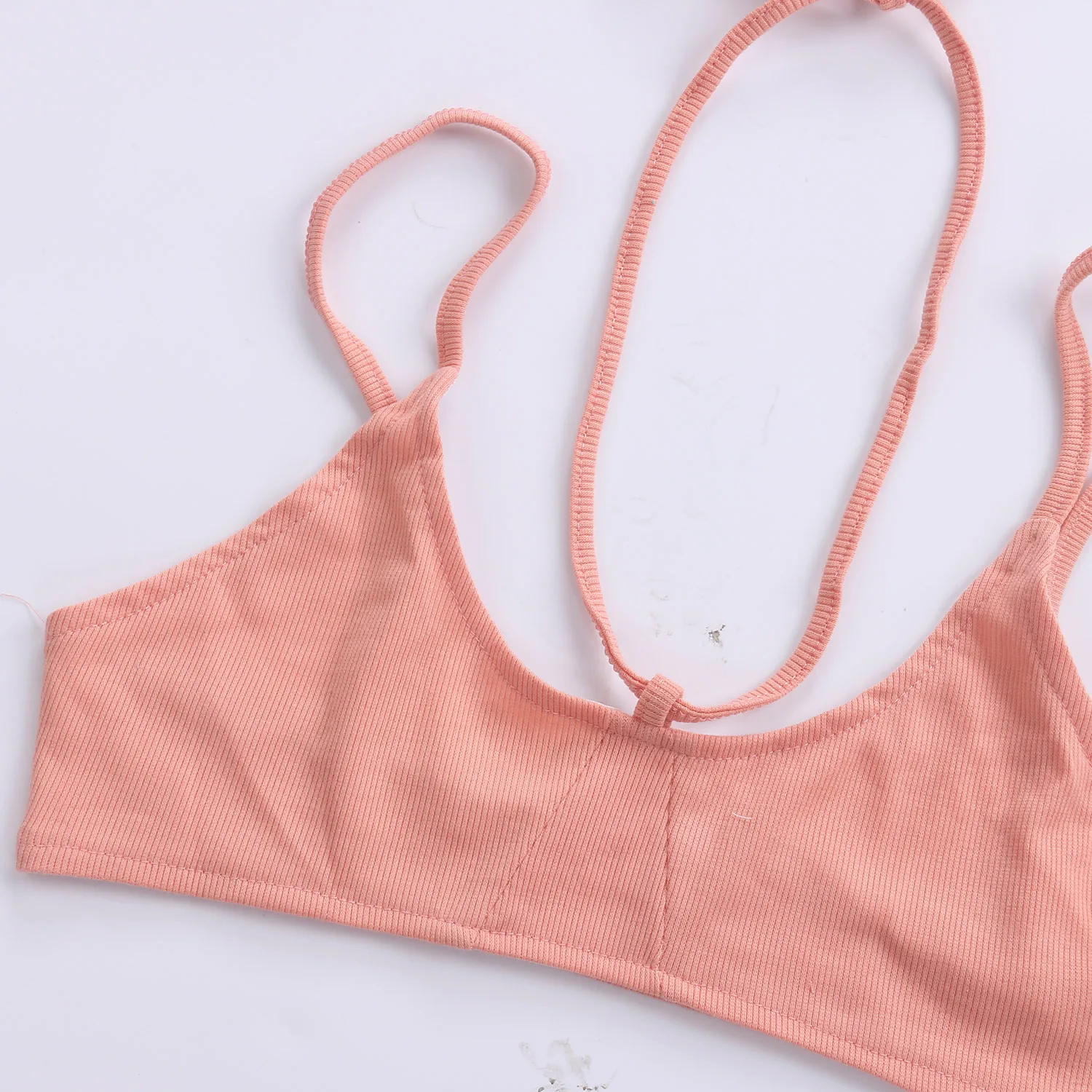 

Hirigin Pink Bandage Women's Bikinis Set Sexy Pure Color Push-up Paded Swimwear Bathing Suits Women Beachwear
