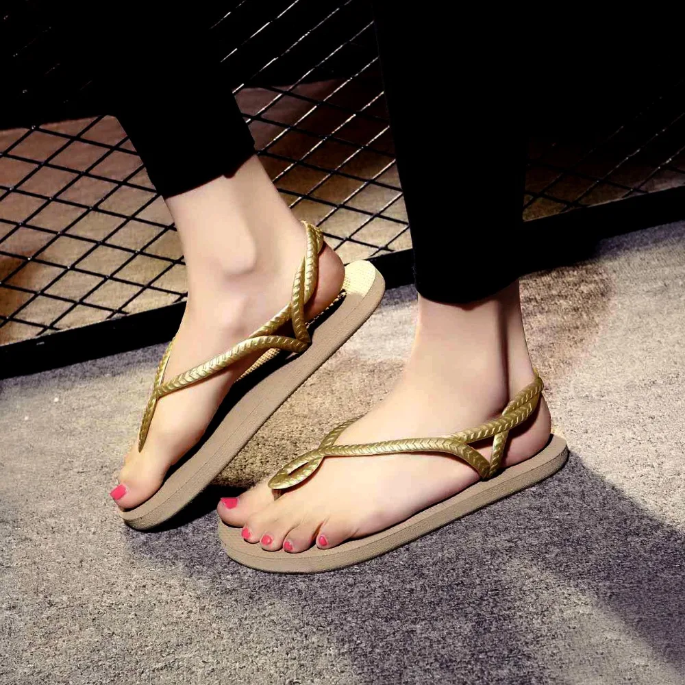 2019 лето новый тренд комфортная обувь на плоской подошве флип крюк ног