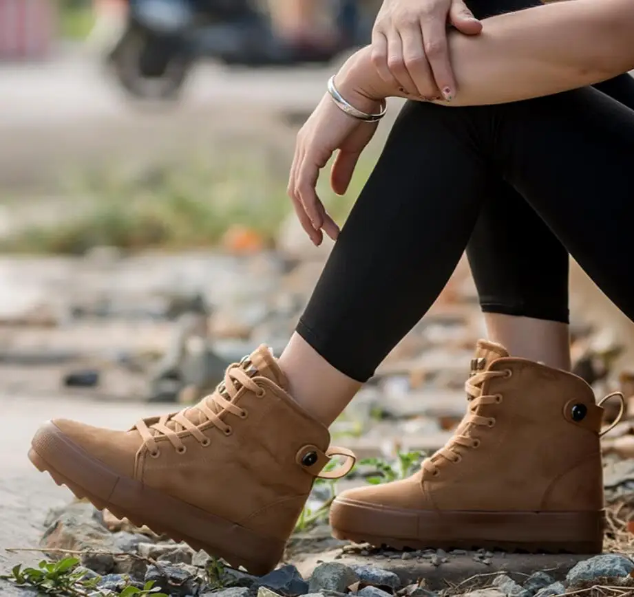 HEE GRAND/модные зимние ботинки Zapatos Mujer сезон зима осень женские без застежки на