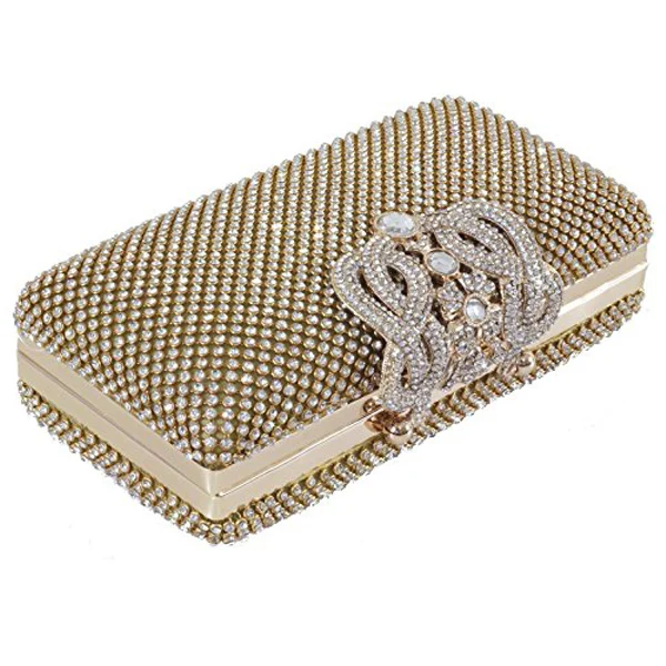 

Dazzling Rhinestone Encrusted Evening bag Clutch Purse Party Bridal Prom