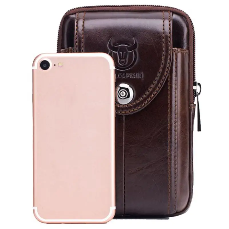 Мужская кожаная поясная сумка BULLCAPTAIN для телефона кошелек|Поясные сумки| |