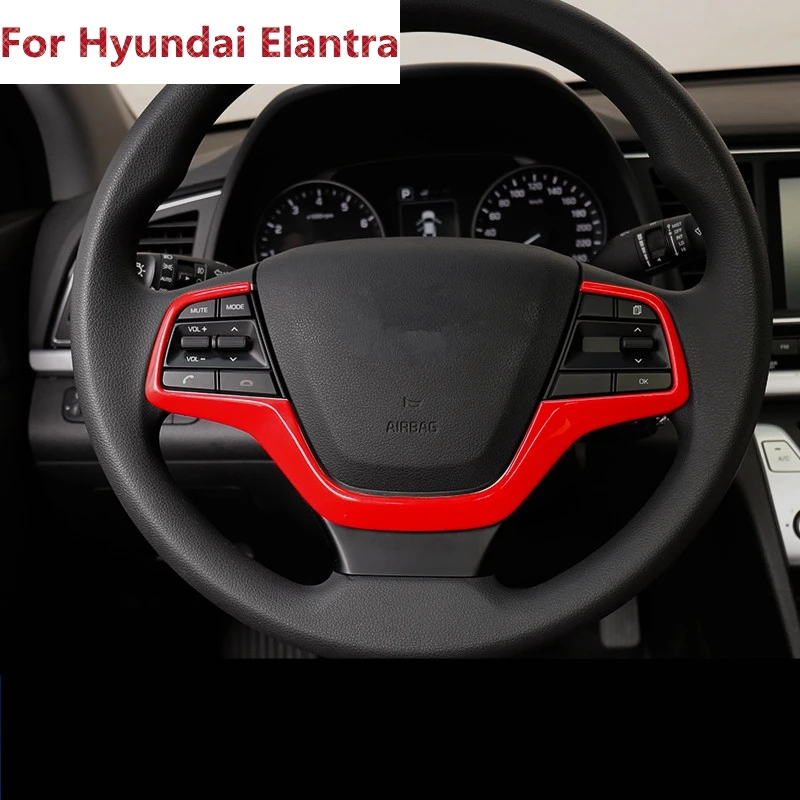 Красные модные Рули украшенные рамкой для Hyundai Elantra 1.6L 2016 2017 2018 новые аксессуары