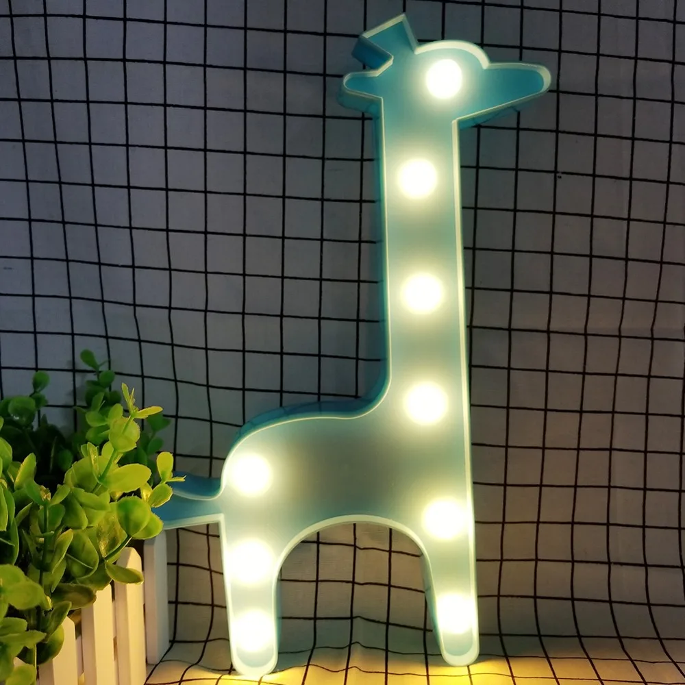 Детский ночник с жирафом новинка светодиодный 3 Вт AA питанием от батареи