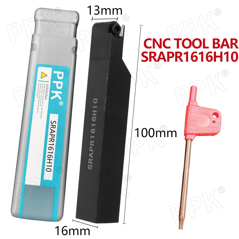 CNC lathe tool combination of a bar + wrench ten blades/SRAPR1616H10+10PCS RPMT10T3 | Инструменты