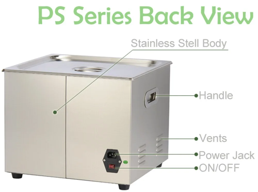 PS 80A цифровой ультразвуковой очиститель 22L 480 W с корзиной для чискти зубная клиник