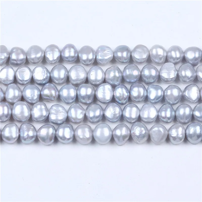 9 10 мм в форме барокко серебристо серый культивированный свободный пресноводный