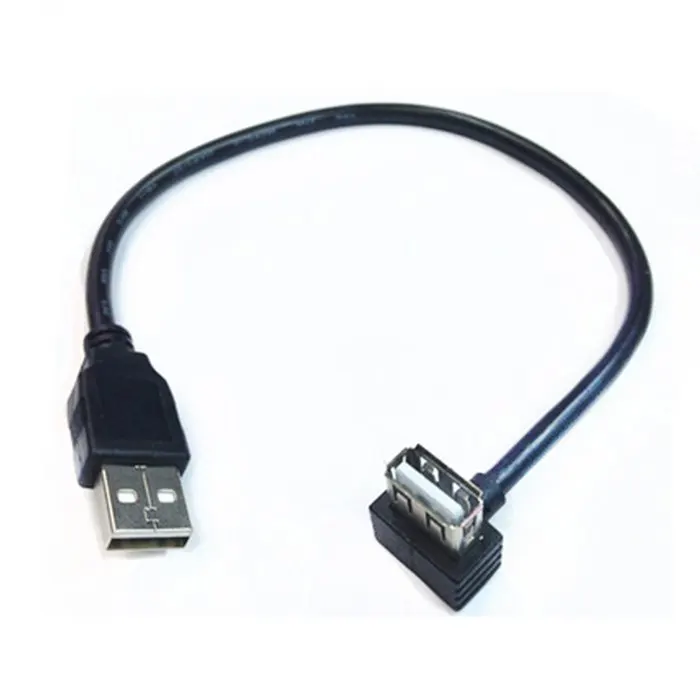 Удлинительный Кабель USB 2 0 типа A для женщин и мужчин угловой 90 градусов 20 см U2-324-0.2M