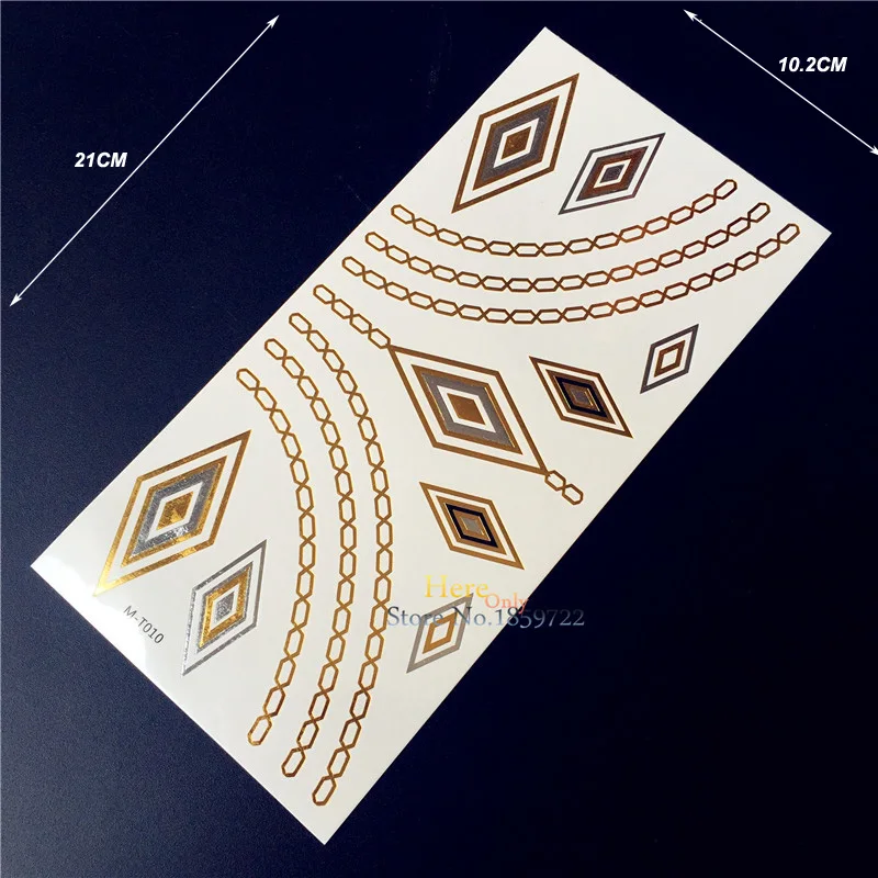 Татуировки мужские золотистые/серебристые металлические 1 шт.|stickers transformers|sticker