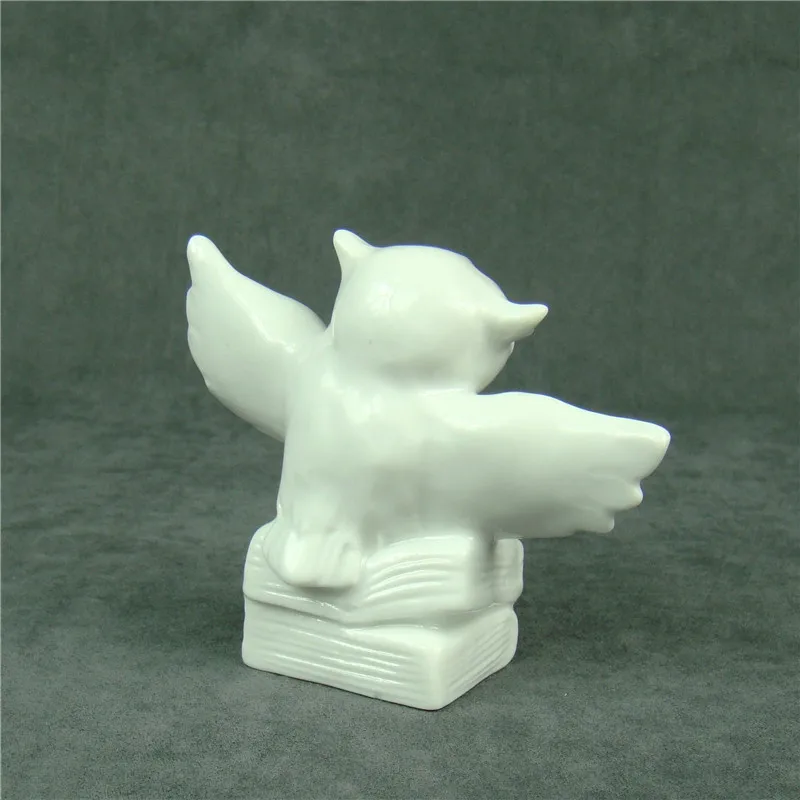 Porcelain Doctor Owl Figurine Creative Ceramics Magician Hooter Sculpture Decor Craftworks Embellishment Present Accessories | Дом и сад
