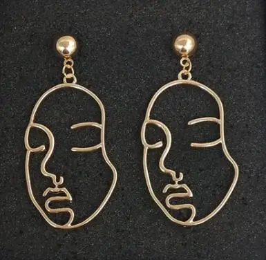 Новые металлические Сережки для лица с изображением Креста большие персональные