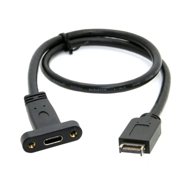 0 4 м USB 3 1 Разъем передней панели для USB-C типа C Женский удлинитель 40 см с винт