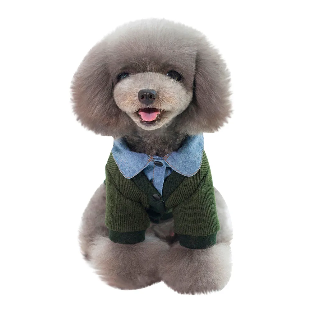 Милая одежда для собак и кошек зимний теплый свитер мягкая пальто костюм