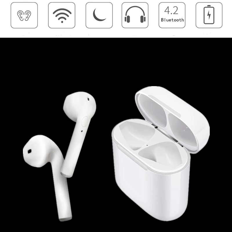 I9S TWS беспроводные наушники, портативная bluetooth-гарнитура, невидимый наушник для IPhone X 8 7 Plus, для мобильных телефонов Xiaomi на Android