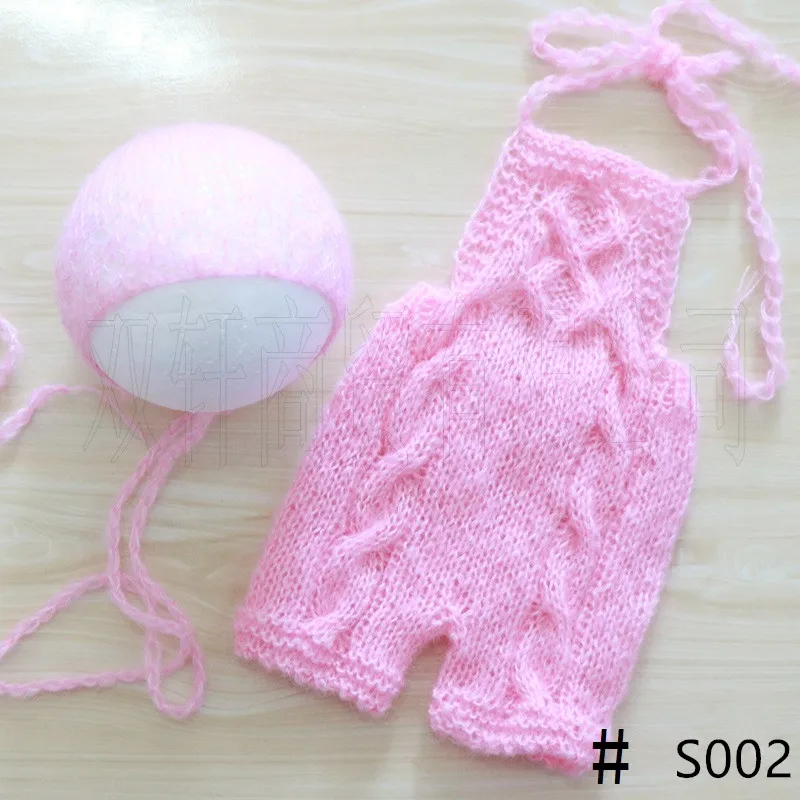 Accesorios de fotograf&iacute;a para reci&eacute;n nacido, pantalones de mohair + sombrero, ropa de fotograf&iacute;a-2