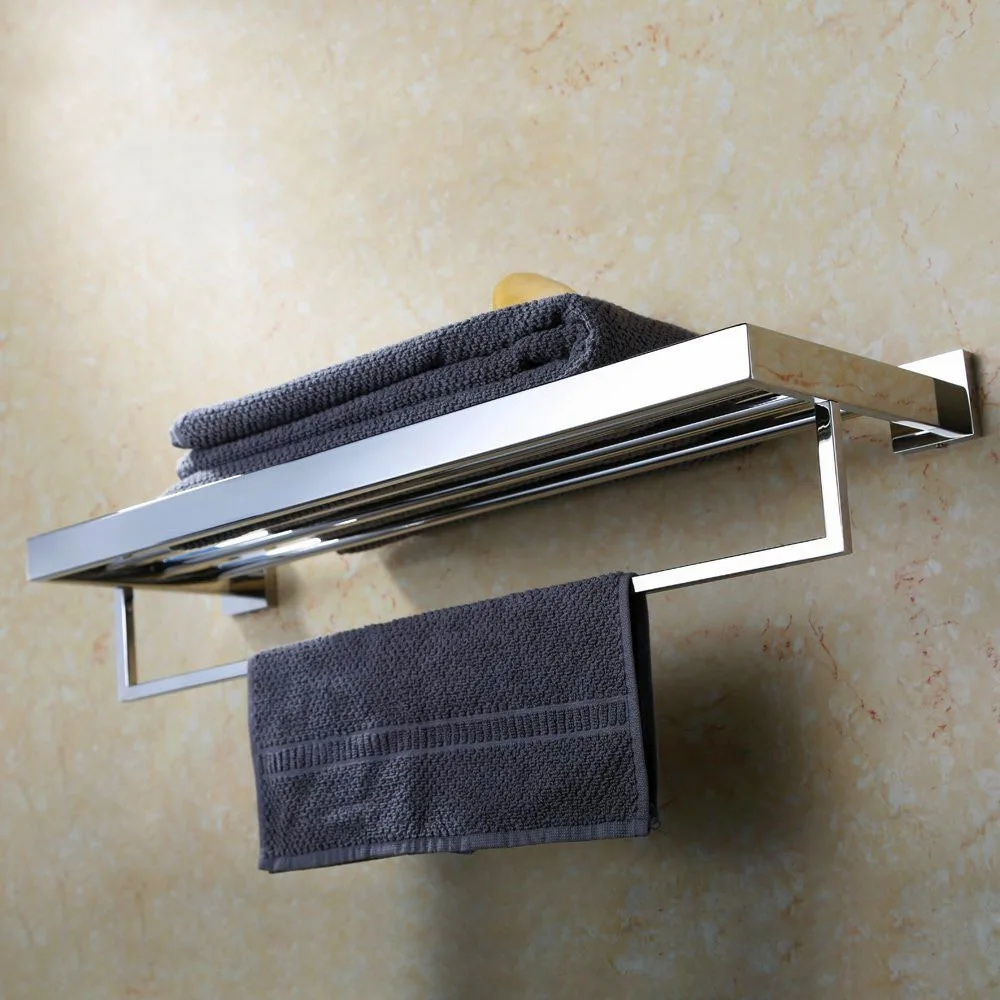 Вешалка для полотенец в ванную комнату из нержавеющей стали 304 хромированная 01-006