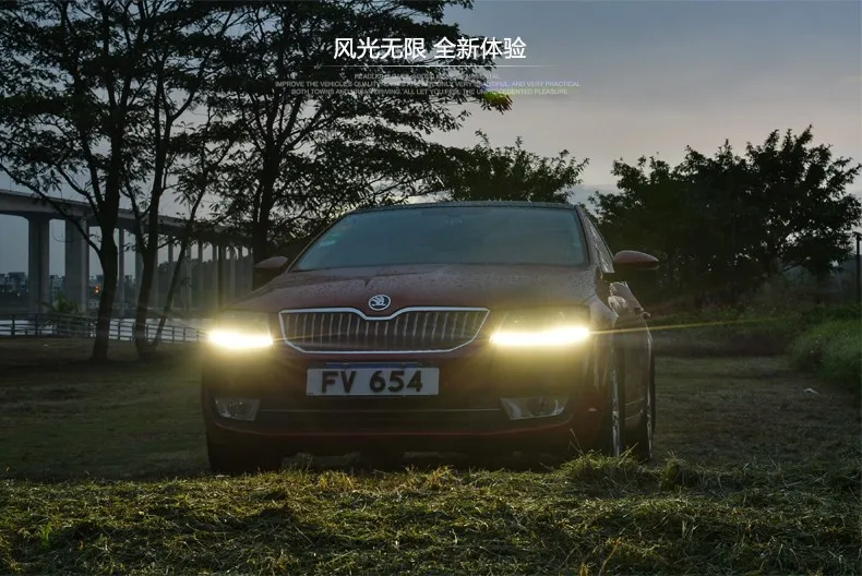 KOWELL автомобильный Стайлинг для Skoda Octavia фары- Octavia светодиодный фонарь светодиодный DRL Биксеноновые линзы Высокий Низкий луч парковка