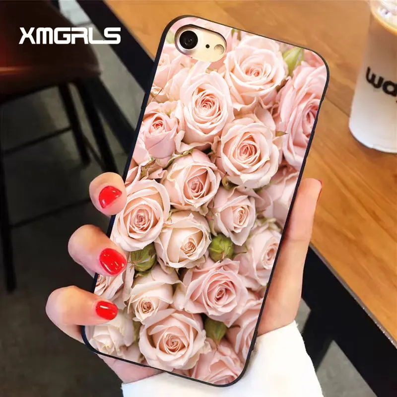 Xmgrls любовь розы для iphone 8 Чехол нескользящая PC матовый масштаба мобильного