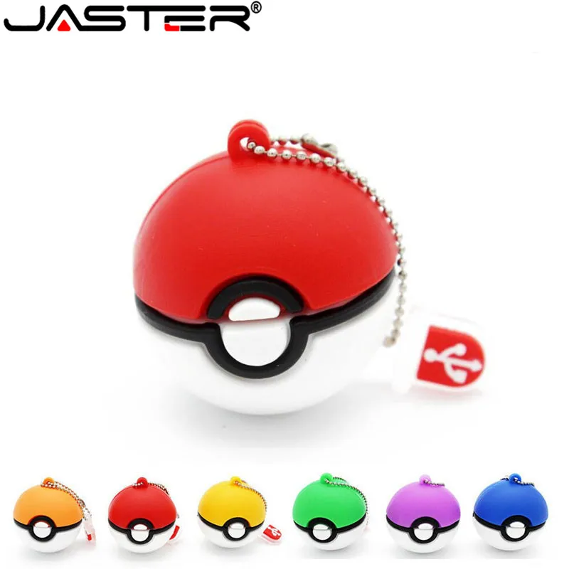 JASTER Pokemon usb флеш-накопитель Pocket Monster Poke Ball Pikachu Флешка 4 ГБ 16 ГБ 32 ГБ 64 ГБ u диск memory stick модная