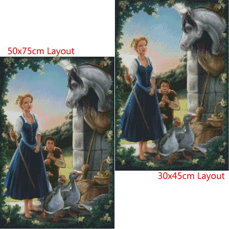 Diamond Embroidery Diy Painting Cross Stitch Kits Mosaic Farm girl Full Square RE009 | Дом и сад