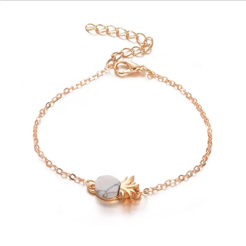 Модная позолоченная черно-белая Геометрическая цепочка и звеньевые браслеты