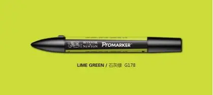 Winsor& Newton ProMarkers двойной наконечник графический маркер зеленый цвет тон профессиональные ручки для дизайна - Цвет: lime green