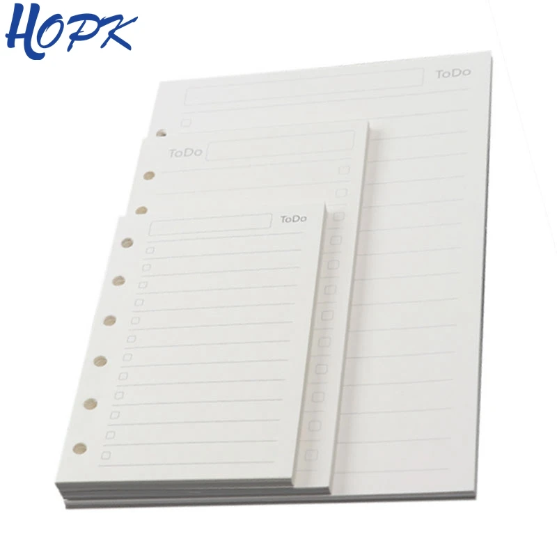 A5 A6 A7 Notebook Refill Spiral Binder Planner Inner Page Inside Paper Planner Dairy Weekly Monthly Plan