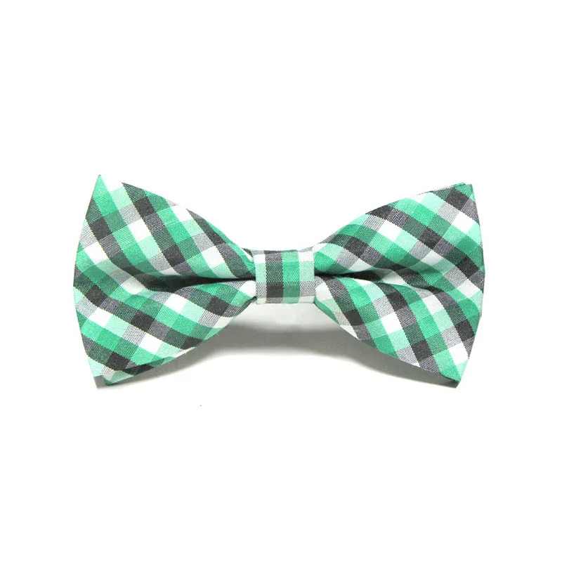 Детские галстуки бабочки в шотландскую клетку хлопковые смокинги с бантиками