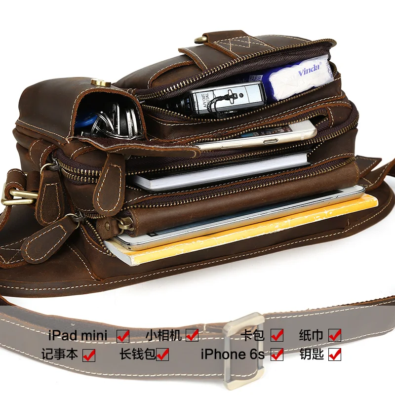 Мужская поясная сумка из коровьей кожи новинка 2017 Европейская мода мужские