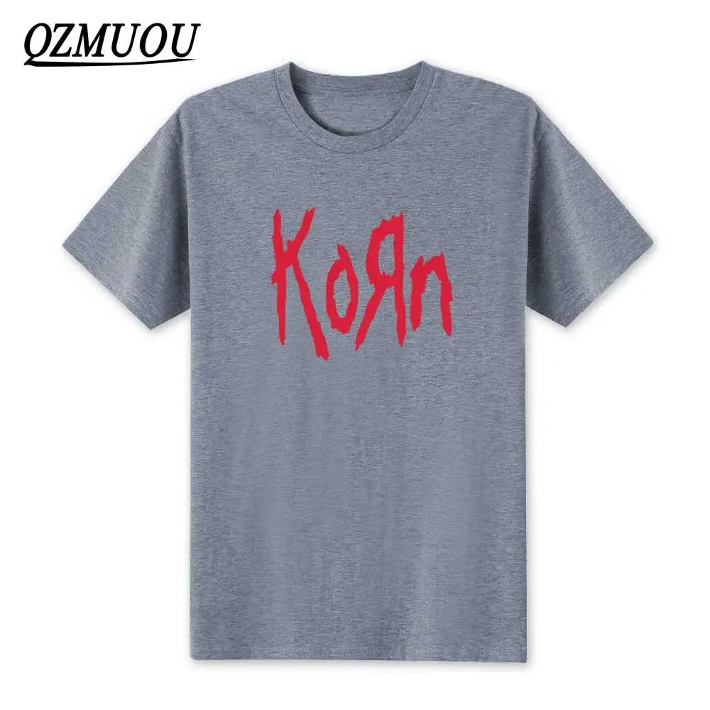 Новая мода, футболка с логотипом Korn Metal Rock band, мужские футболки в стиле хип-хоп, хлопковая Футболка с круглым вырезом и коротким рукавом, XS-XXL - Цвет: Gray3